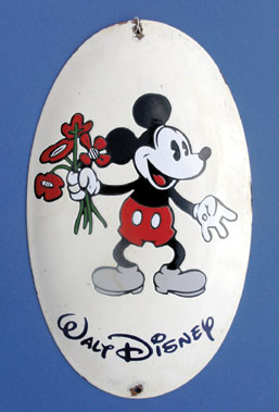 Lot 834 - Mickey Mouse Enamel Sign