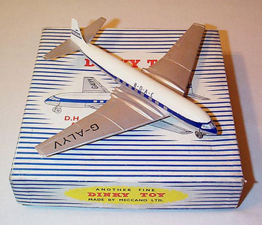 Avion Nicky Toys DeHavilland Comet – BOAC – Copie Dinky – Métal – Boîte D'origine