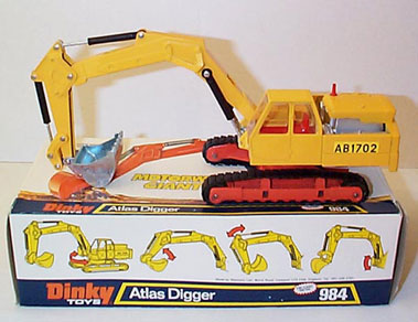 Lot 1019 - Dinky Toys #984 Atlas AB1702 Hydraulic Excavator