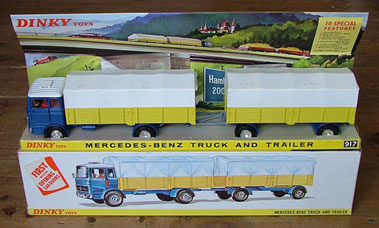 Lot 1020 - Dinky Toys #917 Mercedes LP Covered Truck & Drawbar Trailer