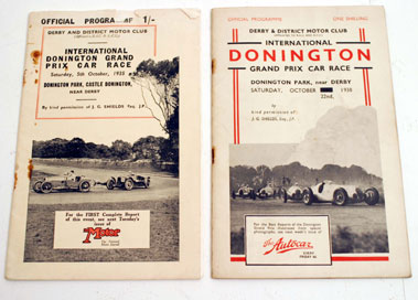 Lot 705 - Two Pre-War Donington Race Programmes