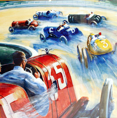 Lot 515 - 'Speed Racers 1917' Original Artwork by B.D.Taylor