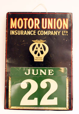 Lot 802 - 'Motor Union Insurance Company' Perpetual Hanging Wall Calendar