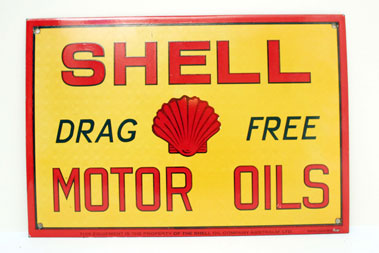 Lot 803 - Australian Shell Oils Enamel Garage Sign