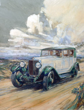 Lot 526 - Original MG 'Autocar' Artwork by F. Gordon Crosby