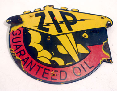 Lot 703 - 'ZIP' Guaranteed Oil Enamel Sign