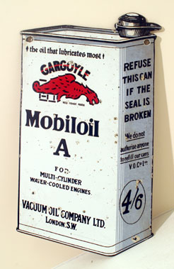 Lot 711 - Early Mobiloil Enamel Sign