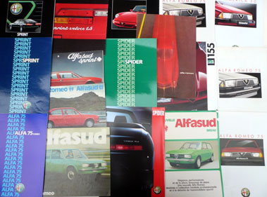 Lot 123 - Quantity of Alfa Romeo Sales Brochures