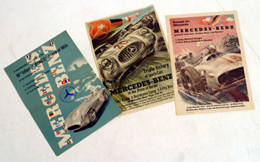 Lot 807 - Three Original Mercedes-Benz Race Advertisement Flyers