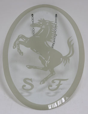 Lot 703 - Ferrari Hanging Glass Panel