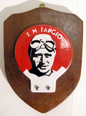 Lot 305 - Fangio Enamel Car Badge