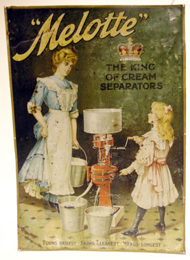 Lot 401 - Melotte Milking Machines Tin Sign