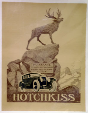 Lot 508 - Hotchkiss Automobiles Original Advertising Poster