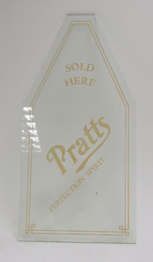 Lot 705 - Pratts Glass Advertising Panel *