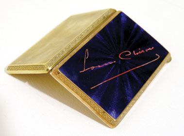 Lot 230 - Louis Chiron Gold/Enamel 'Signature' Cigarette Case