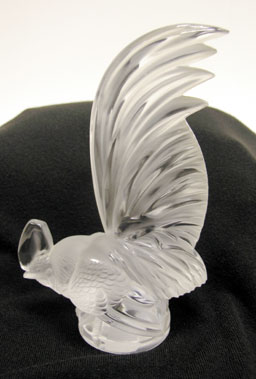 Lot 319 - Coc Nain Cockerel Glass Accessory Mascot by R. Lalique