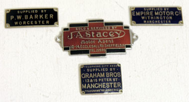 Lot 337 - Four Supplier's Dashboard Plaques