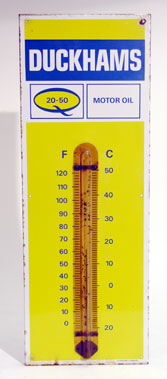 Lot 706 - Duckham's Enamel Thermometer