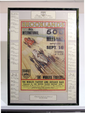 Lot 505 - Brooklands '500 Mile' Race Poster *