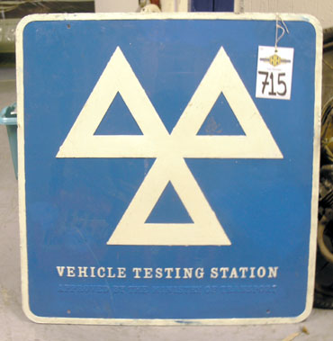 Lot 715 - An Early MOT Station Sign