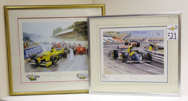 Lot 521 - Two Signed Damon Hill Limited Edition Prints