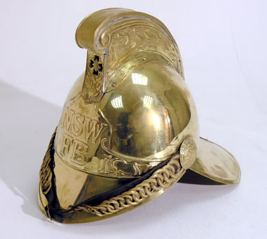 Lot 413 - Brass Fireman's Helmet