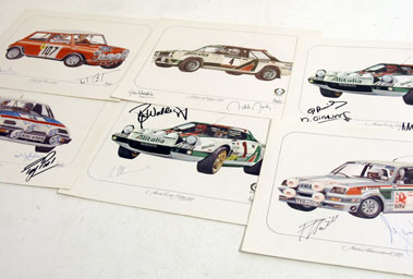 Lot 620 - Seven Signed Rally Prints