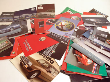 Lot 143 - Quantity of Alfa Romeo/ Maserati Sales Brochures