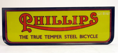 Lot 427 - Phillips Bicycles Glass Showroom Sign