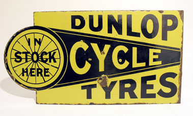 Lot 425 - Dunlop Cycle Tyres Enamel Sign