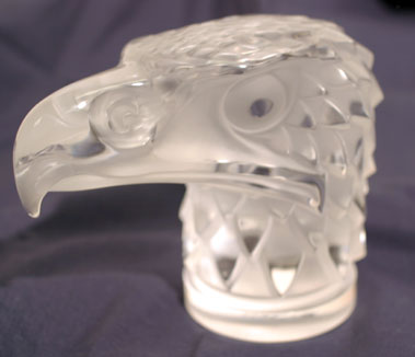 Lot 305 - Tete D'Aigle Glass Accessory Mascot by R. Lalique