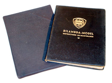 Lot 112 - Lancia Dilambda Instruction Book