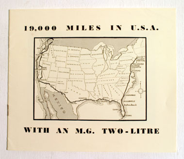 Lot 129 - '19,000 Miles In U.S.A. With An M.G. Two Litre' Brochure
