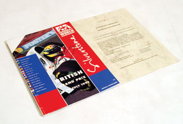 Lot 601 - Signed 1993 British Grand Prix Programme