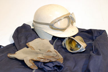 Lot 216 - Dunlop Driving Suit, Helmet, Goggles & Gloves
