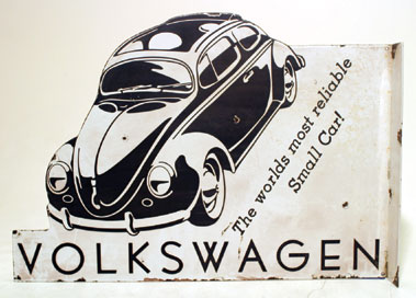 Lot 726 - Volkswagen Enamel Advertising Sign