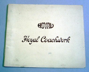 Lot 732 - Hoyal Closed Coachwork Original Sales Catalogue