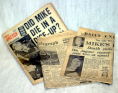 Lot 304 - Newspapers relating to Mike Hawthorn's Death