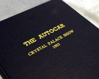 Lot 309 - Crystal Palace - February 1903 Motor Show Programme (Bound)