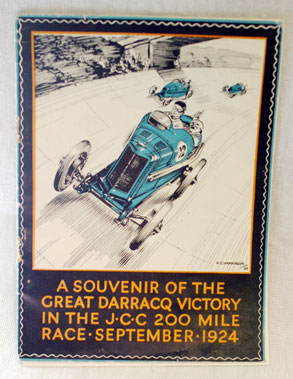 Lot 330 - Darracq Victory/JCC 200 Mile Race Souvenir