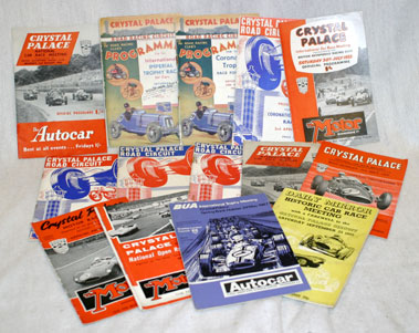 Lot 391 - Crystal Palace Motor Racing Programmes