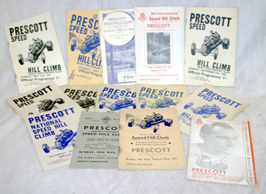 Lot 394 - Prescott Hill Climb Event Programmes (1938-1953)