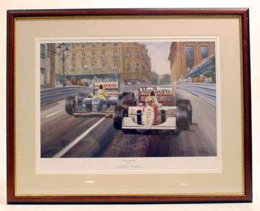 Lot 412 - Ayrton Senna Signed 'Fight to the Finish' Print