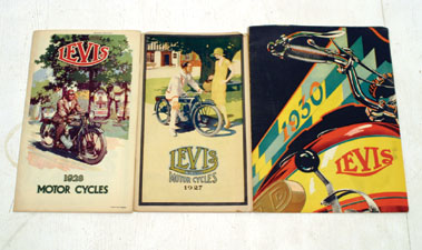Lot 120 - Three Pre-war Levis Motorcycle Sales Brochures