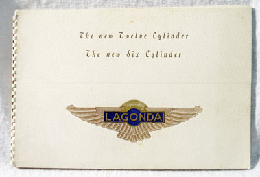 Lot 100 - Lagonda 'New' Twelve & Six Cylinder Models Sales Brochure