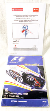 Lot 610 - Signed 1995 British Grand Prix Programme