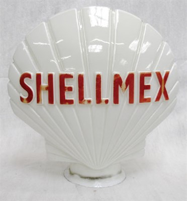 Lot 709 - Shellmex Glass Petrol Pump Globe