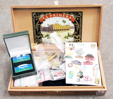 Lot 218 - Assorted Pin Badges, Cufflinks & Other Items