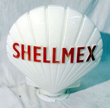 Lot 704 - Shellmex Glass Petrol Pump Globe