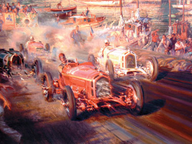 Lot 500 - Alfredo de la Maria 'Monaco Meets Monza' Canvas Print